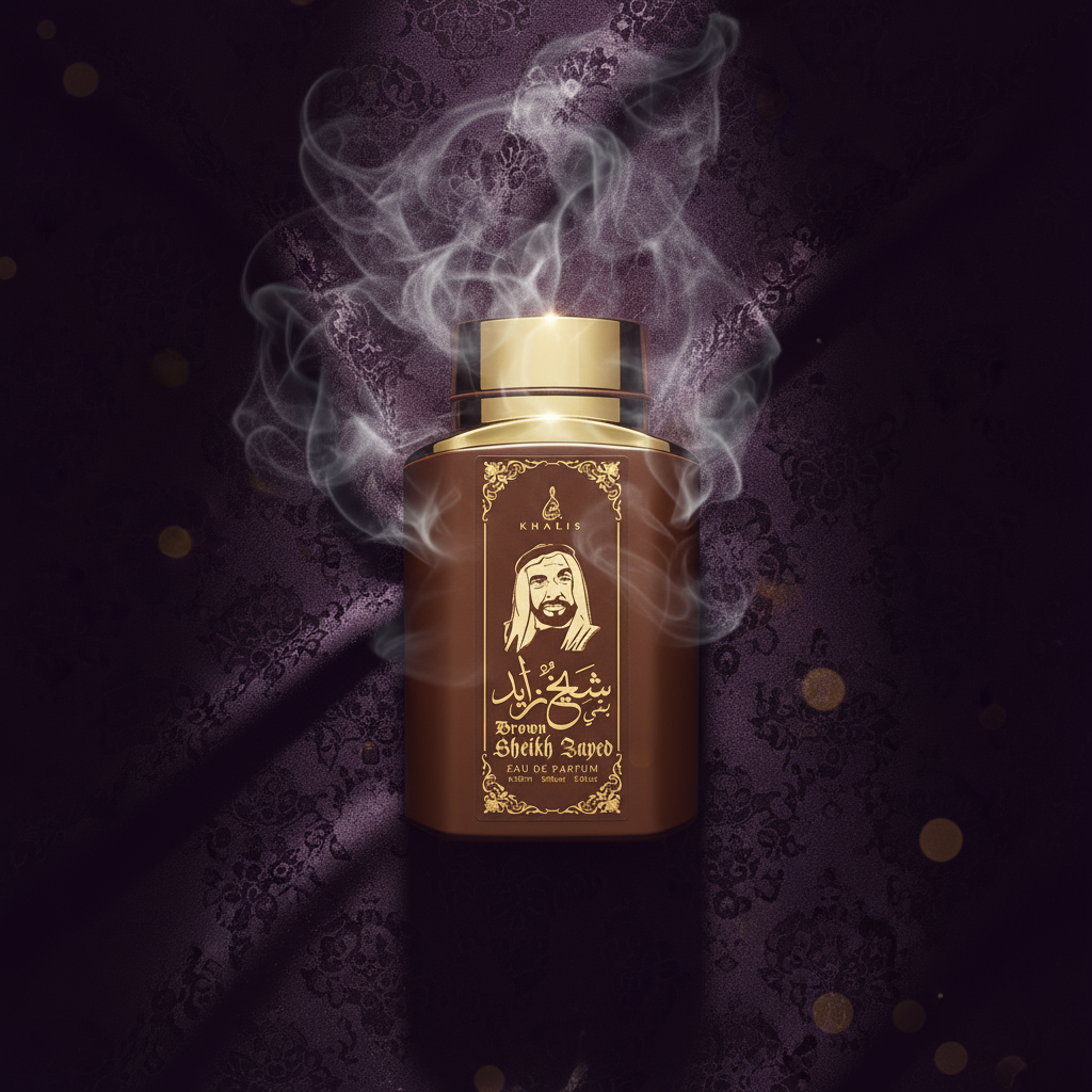 100 ml Eau de Perfume SHEIKH ZAYED BROWN Oudová a Vanilková Vůně pro Muže