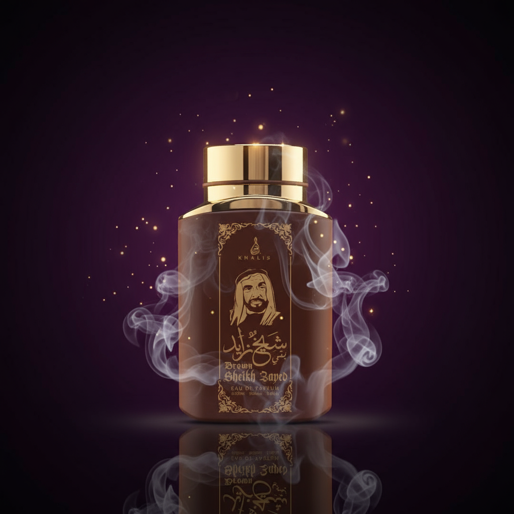 100 ml Eau de Perfume SHEIKH ZAYED BROWN Oudová a Vanilková Vůně pro Muže