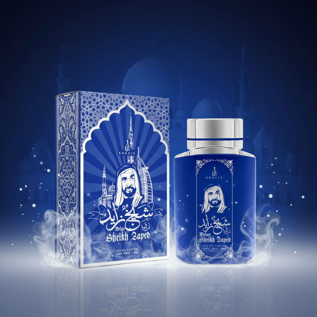 100 ml Eau de Perfume SHEIKH ZAYED BLUE Pižmová Oudová Vůně pro Muže 2 
