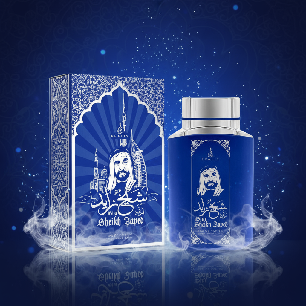 100 ml Eau de Perfume SHEIKH ZAYED BLUE Pižmová Oudová Vůně pro Muže