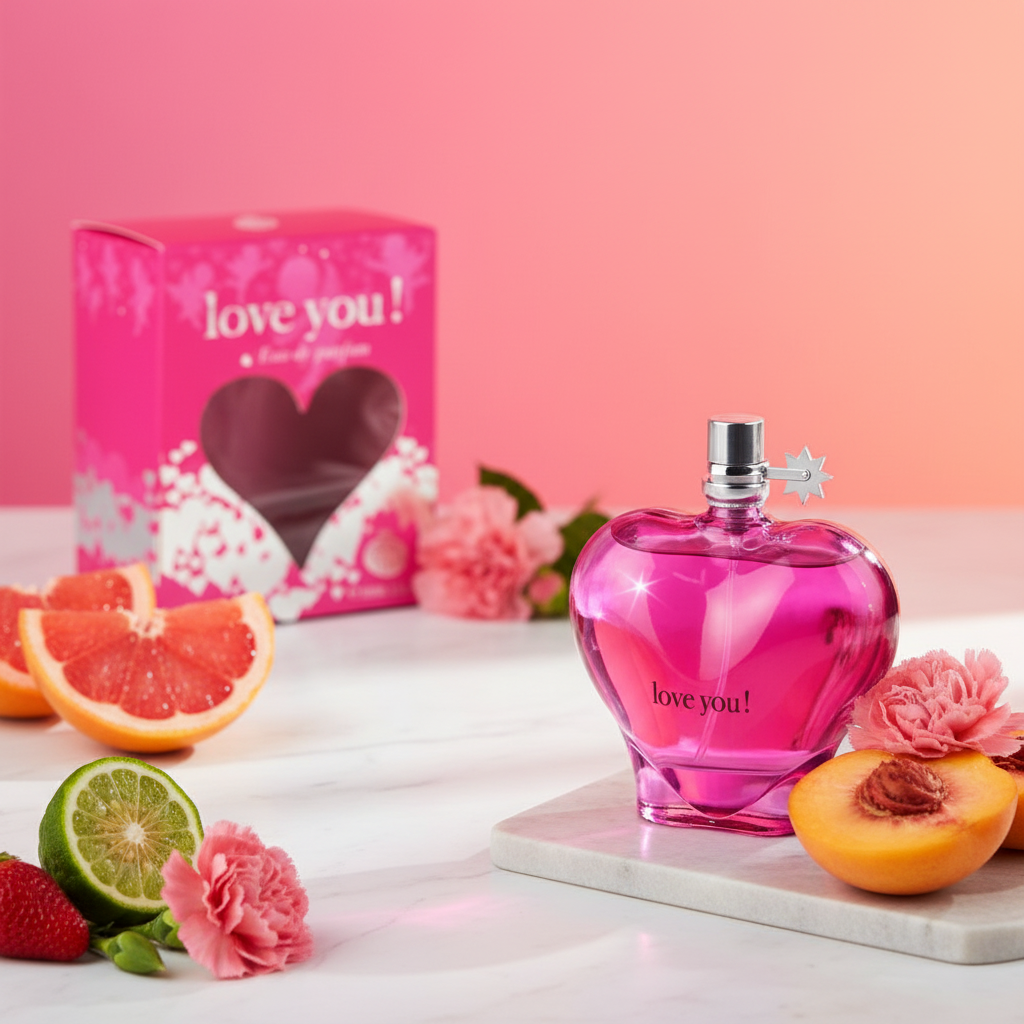 100 ml Eau de Parfum "Love You Pink" Ovocná - Citrusová Vůně pro Ženy 9 