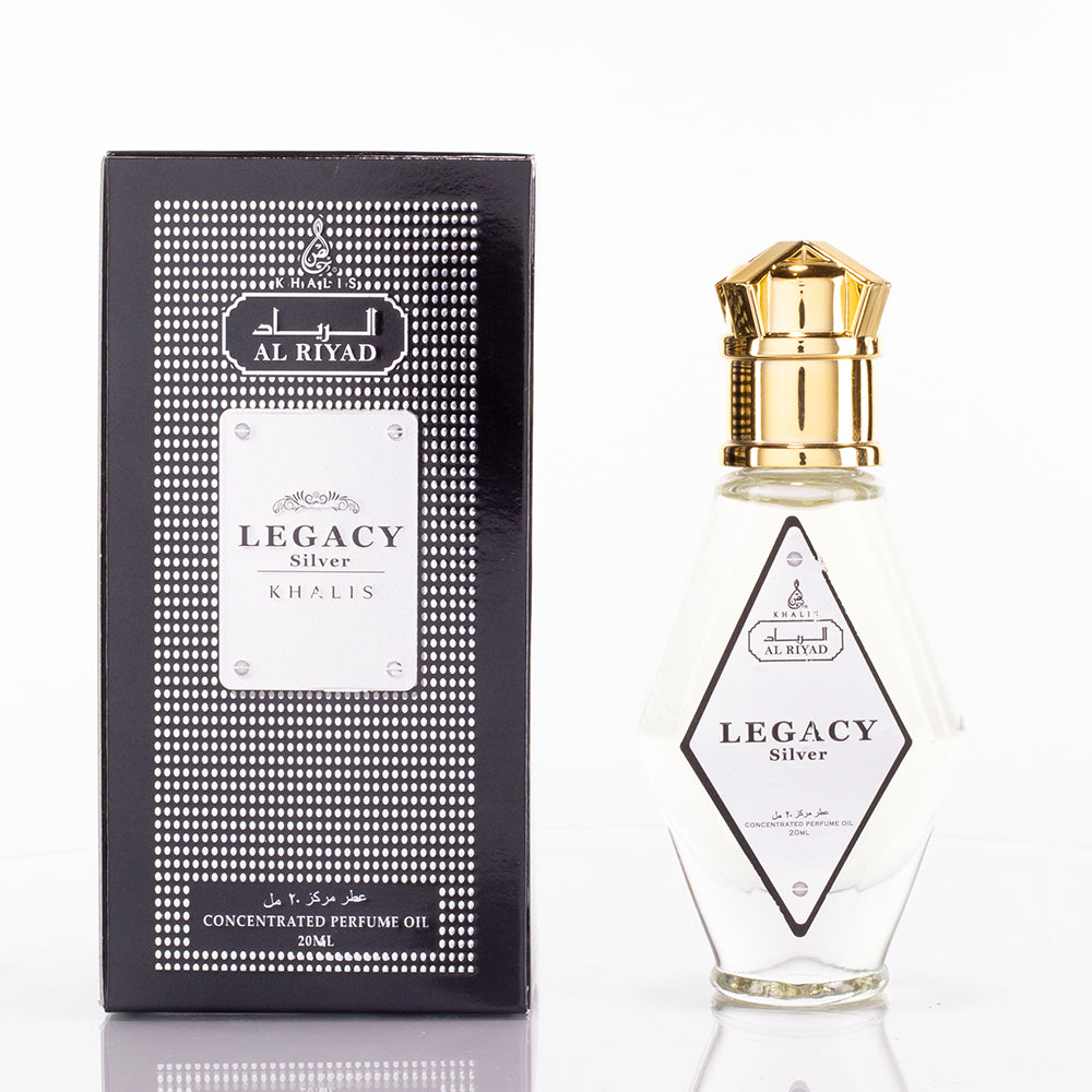 Parfémový olej 20ml "Legacy Silver" – dřevitá vůně unisex