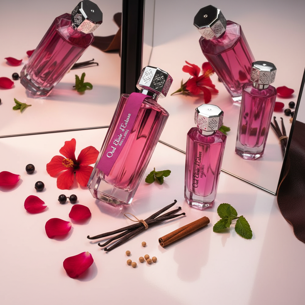 EDP 100ml + 30ml "Oud Elixir Pink" - květinově-orientální vůně