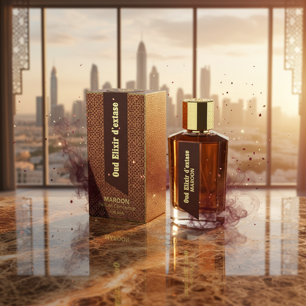 EDP 100ml "Oud Elixir D’extase Maroon" - orientálně-dřevitá vůně 1 