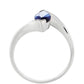 Stříbrný Prsten s Modrým Safírem