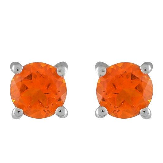 Stříbrné Náušnice s Padparadscha Křemenem