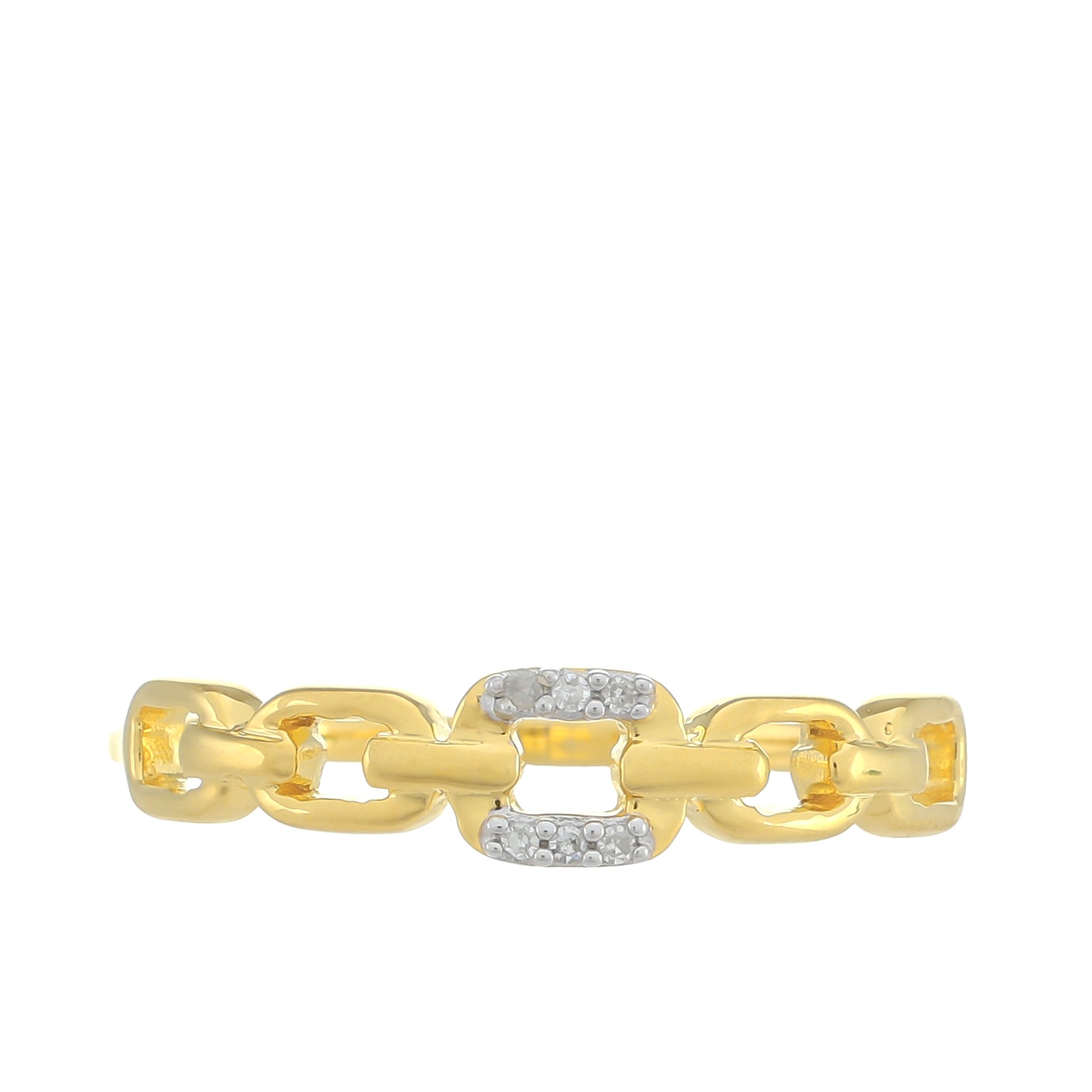 Pozlacený Stříbrný Prsten s Bílým Diamantem 1 