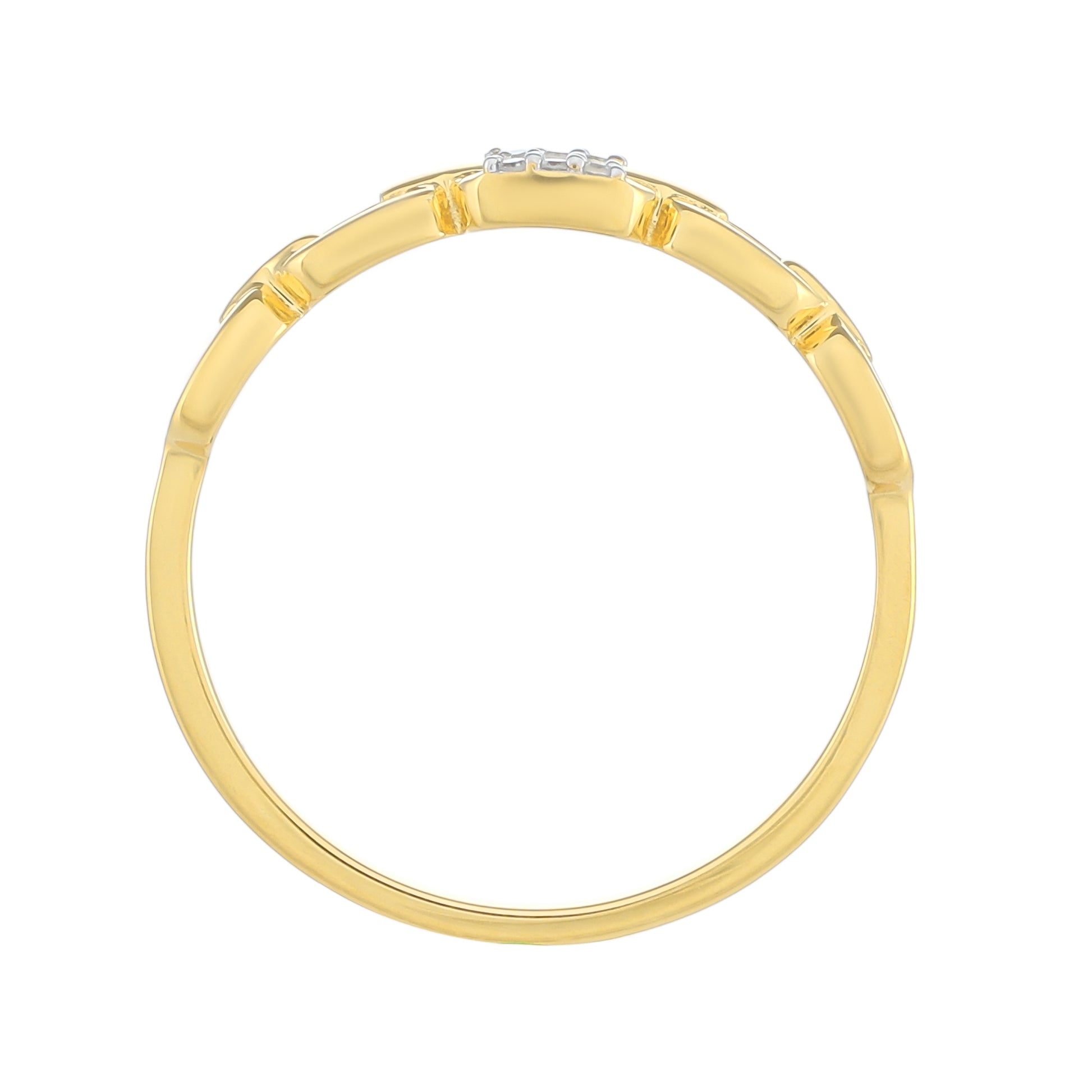 Pozlacený Stříbrný Prsten s Bílým Diamantem 3 