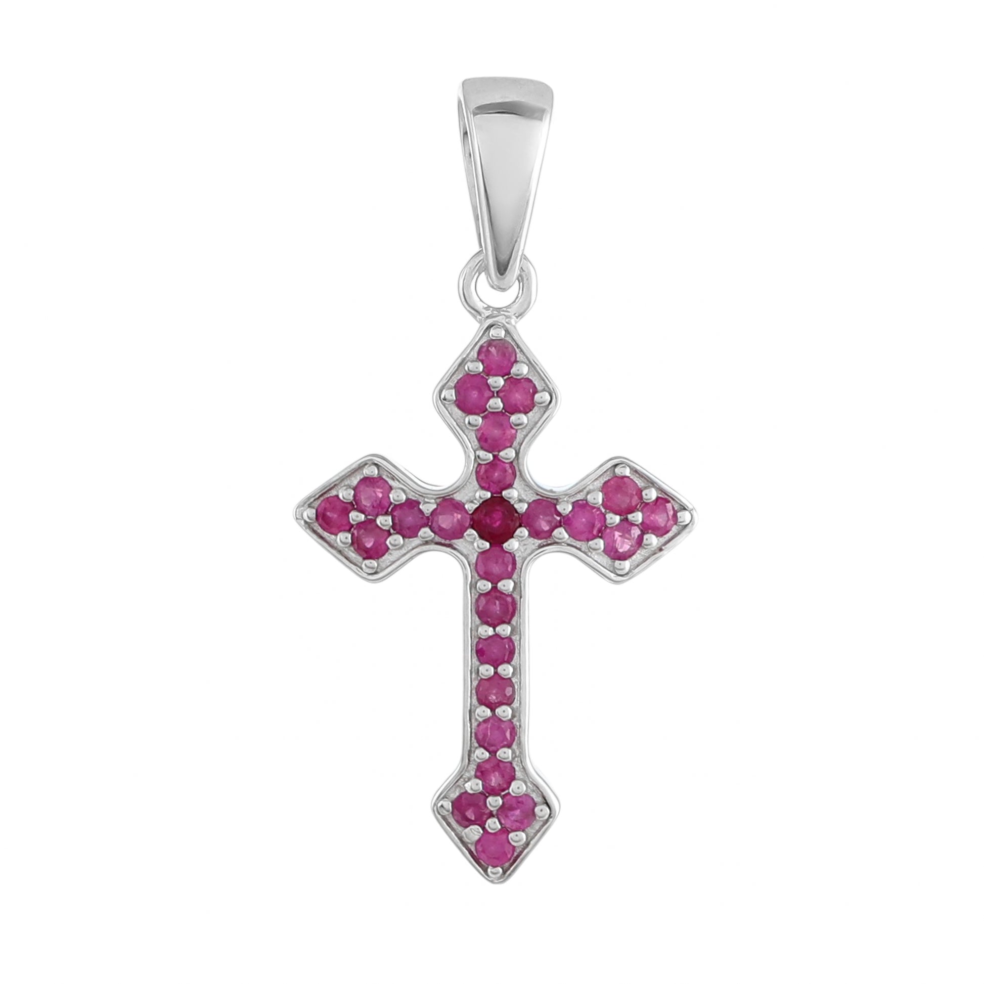 Stříbro 925/1000 - Přívěsek s Thajským Rubínem - Karátové číslo: 0.49. přibližná hmotnost: 1.78 gramů 1 