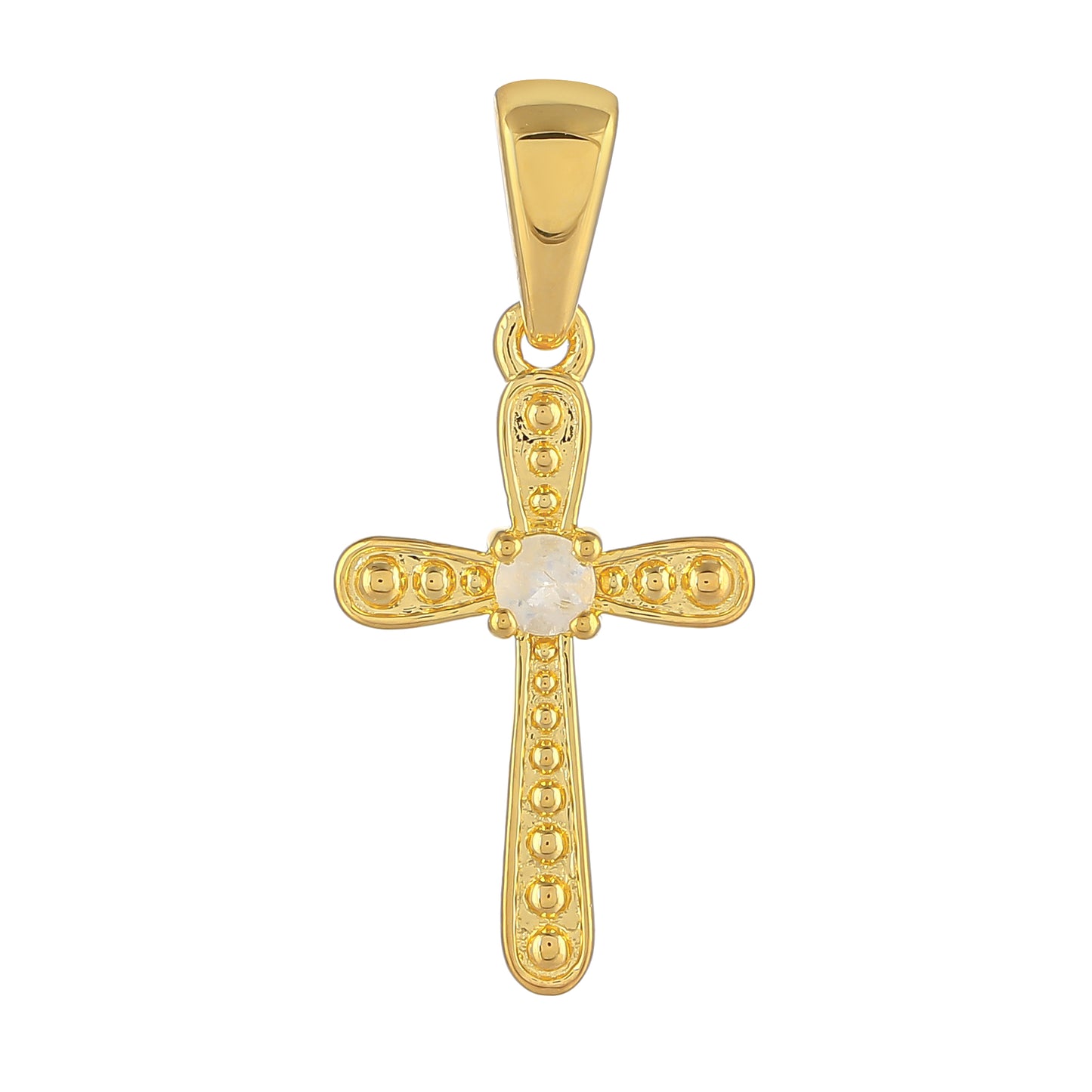 Pozlacené Stříbro 925/1000 - Přívěsek s Duhovým Měsíčním Kamenem - Karátové číslo: 0.1. přibližná hmotnost: 1.47 gramů