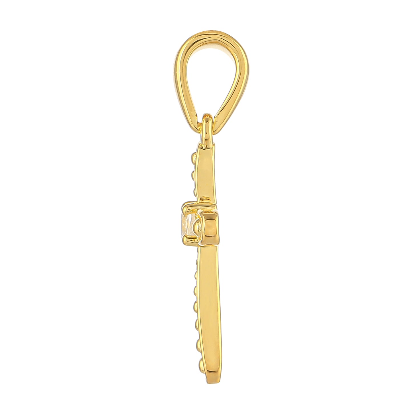 Pozlacené Stříbro 925/1000 - Přívěsek s Duhovým Měsíčním Kamenem - Karátové číslo: 0.1. přibližná hmotnost: 1.47 gramů