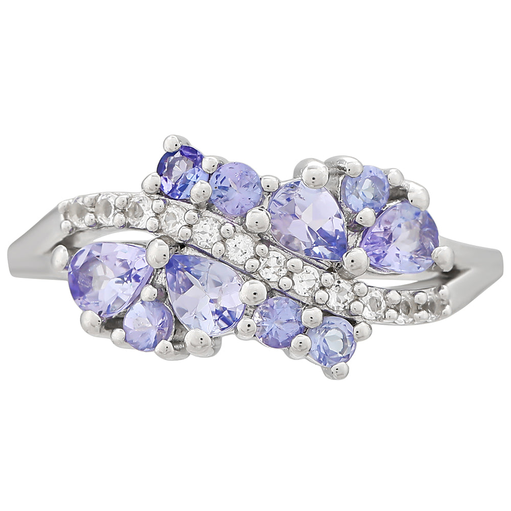 Stříbrný Prsten s AAA Tanzanitem 1 