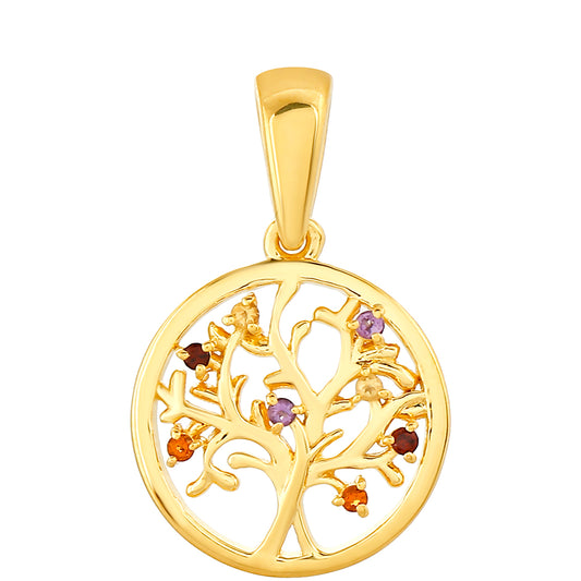 Pozlacený Stříbrný Přívěsek s Ametystem a Citrínem z Madeiry