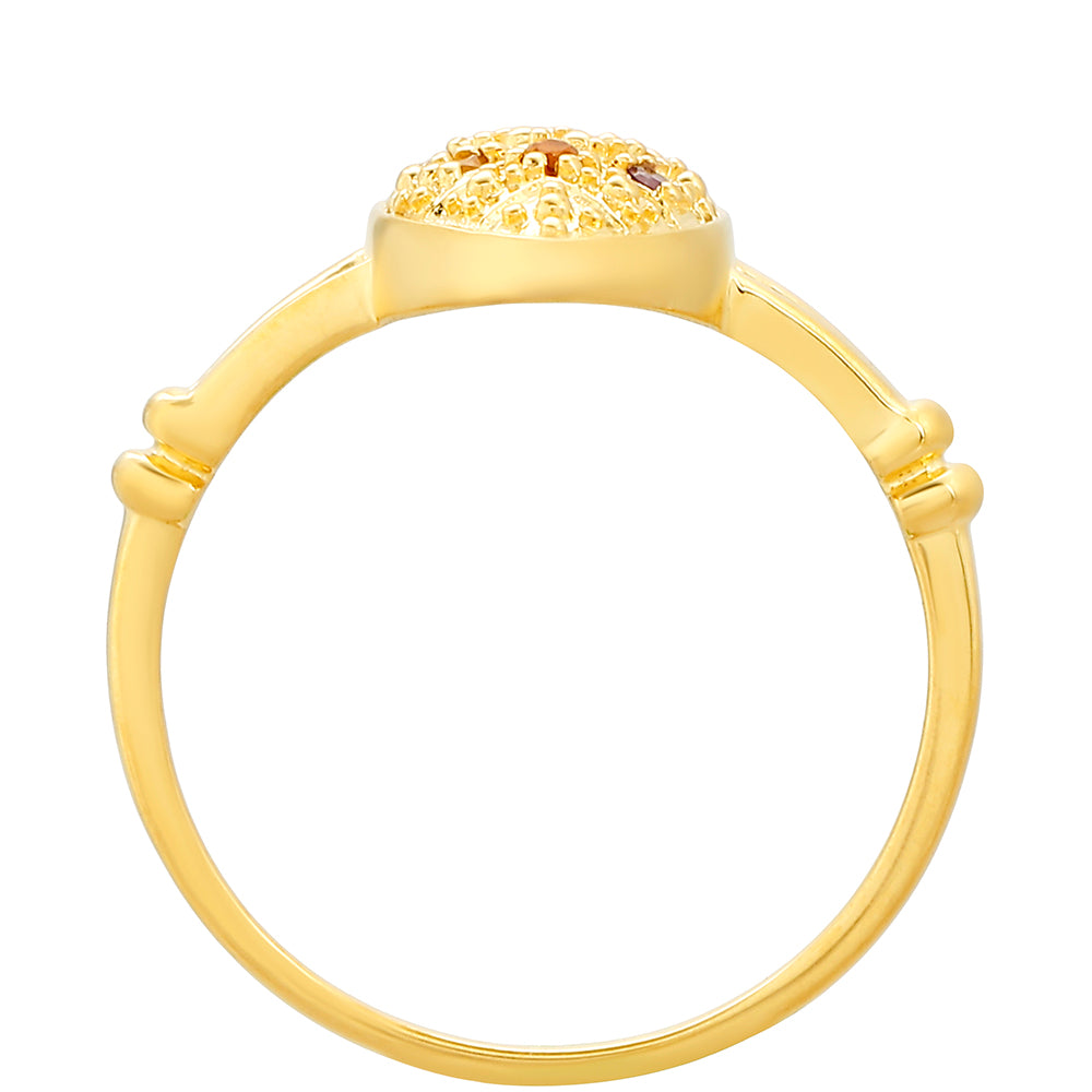 Pozlacené Stříbro 925/1000 - Prsten s Ametystem a Citrínem z Madeiry - Karátové číslo: 0.06. přibližná hmotnost: 2.22 gramů 4 