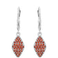 Stříbrné Náušnice s Granátem