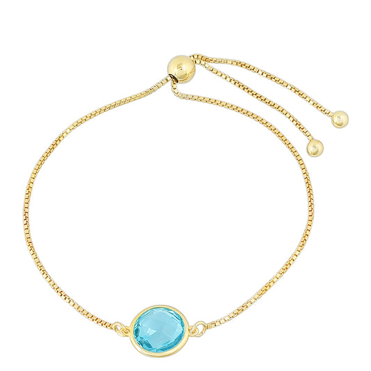 Pozlacený Stříbrný Náramek s Paraiba Křemenem