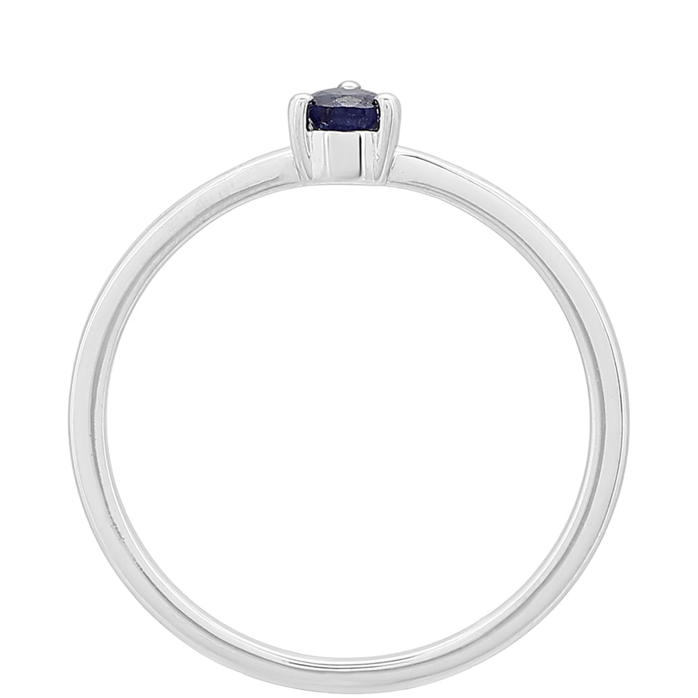 Stříbro 925/1000 - Prsten s Thajským Safírem - Karátové číslo: 0.23. přibližná hmotnost: 1.29 gramů 4 