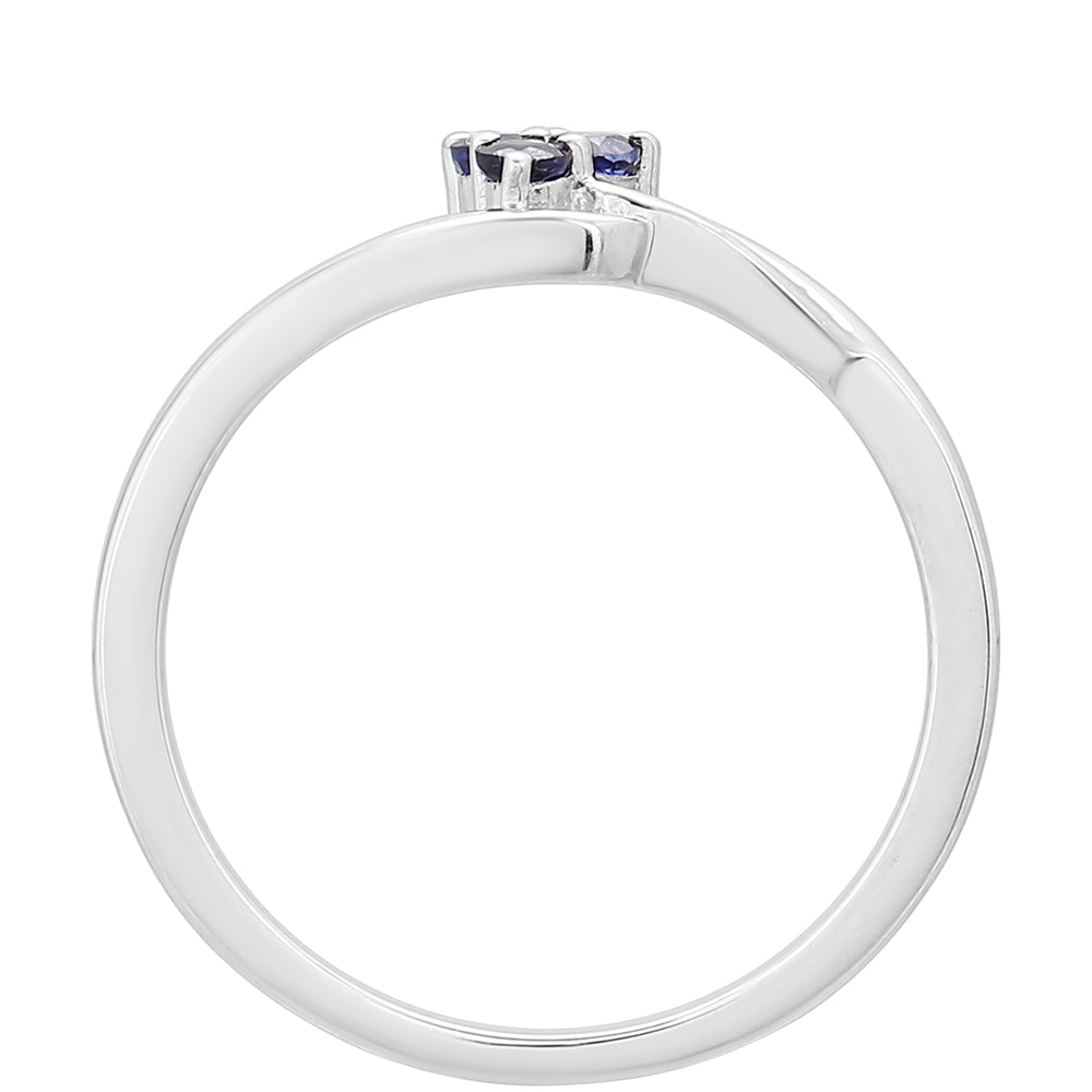 Stříbro 925/1000 - Prsten s Thajským Safírem - Karátové číslo: 0.17. přibližná hmotnost: 1.8 gramů 4 