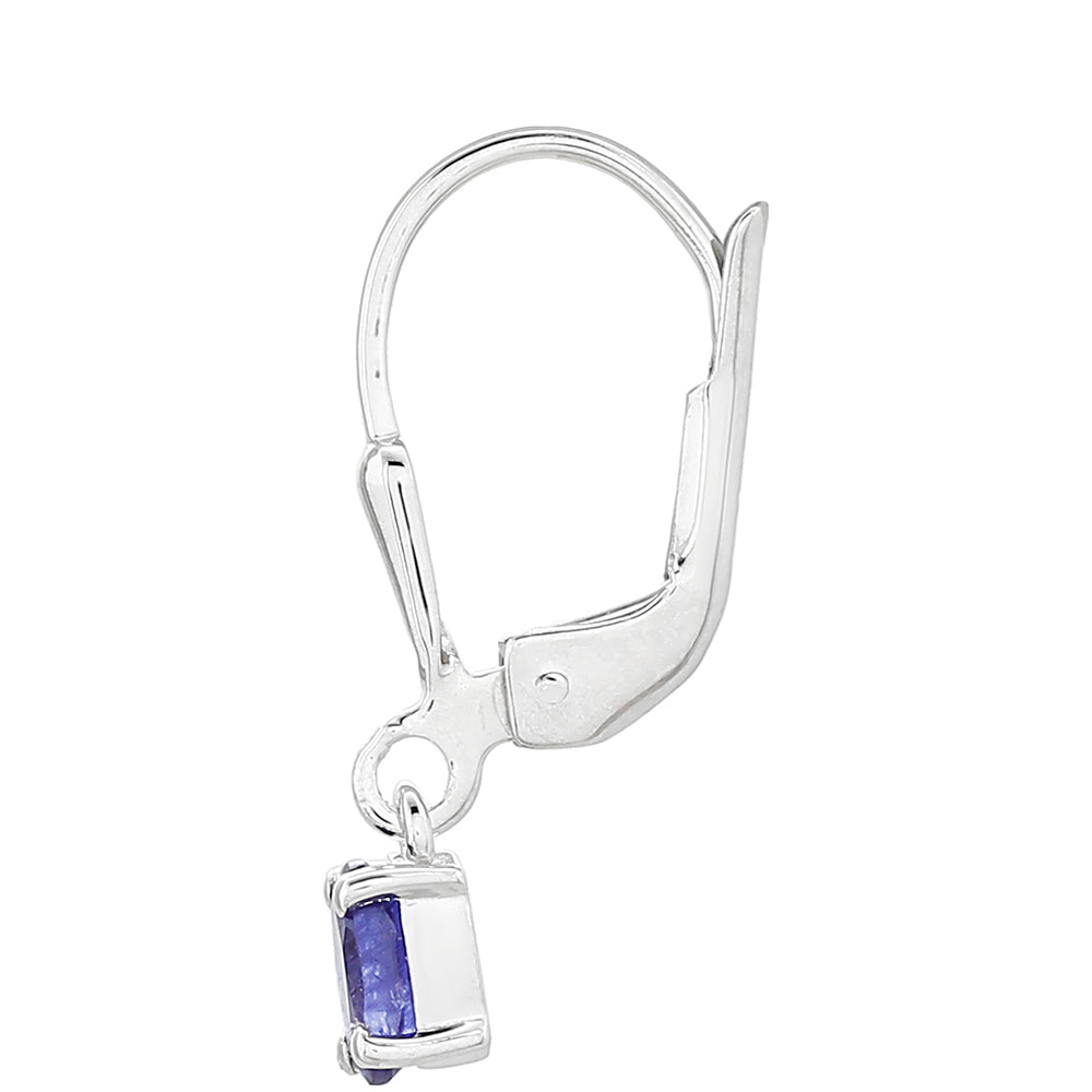 Stříbrné Náušnice s Thajským Safírem 2 