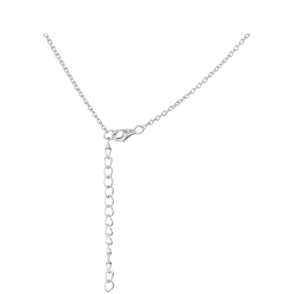 Stříbrný Náhrdelník s Thajským Safírem a Bílým Topazem 2 