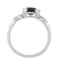 Stříbrný Prsten s Thajským Safírem a Bílým Topazem