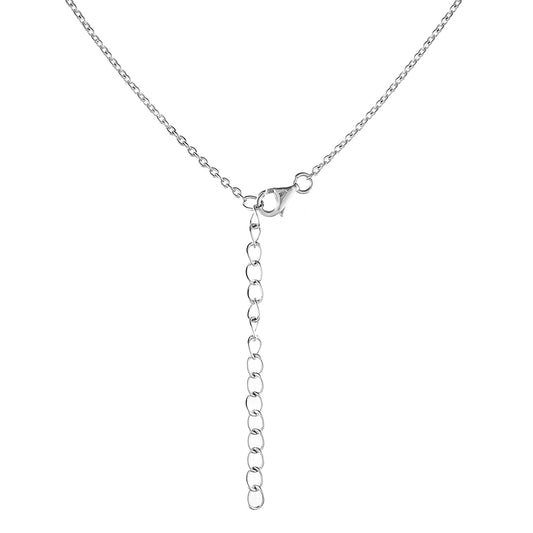 Stříbro 925/1000 - Náhrdelník s Pavím Křemenem a Bílým Topazem - Karátové číslo: 10.18. přibližná hmotnost: 8.78 gramů