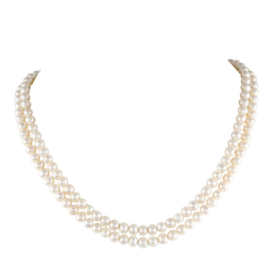 Pozlacené Stříbro 925/1000 - Náhrdelník s Barokní Sladkovodní Kultivovanou Perlou - Karátové číslo: 235.4. přibližná hmotnost: 47.14 gramů