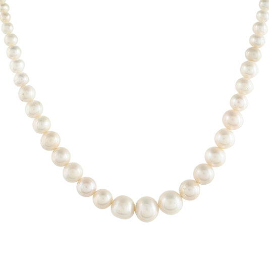 Pozlacené Stříbro 925/1000 - Náhrdelník s Barokní Sladkovodní Kultivovanou Perlou - Karátové číslo: 131.75. přibližná hmotnost: 27.63 gramů