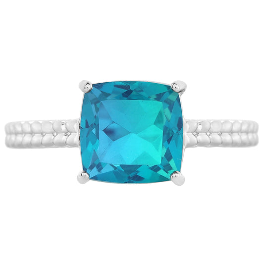 Stříbro 925/1000 - Prsten s Pavím Křemenem - Karátové číslo: 3.35. přibližná hmotnost: 3.16 gramů