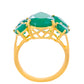 Pozlacený Stříbrný Prsten s Verde Onyxem