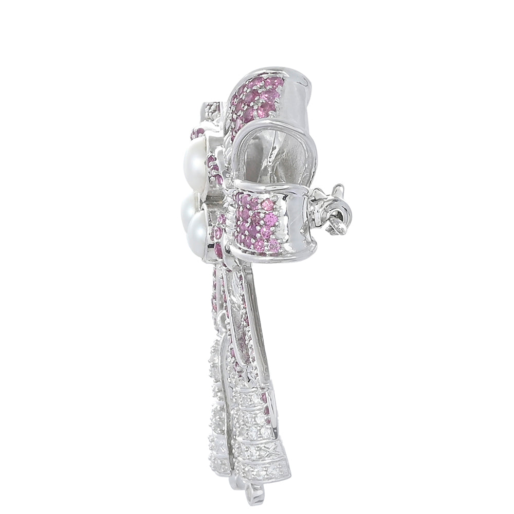 Stříbrný Brož s Rhodolitovým Granátem 2 