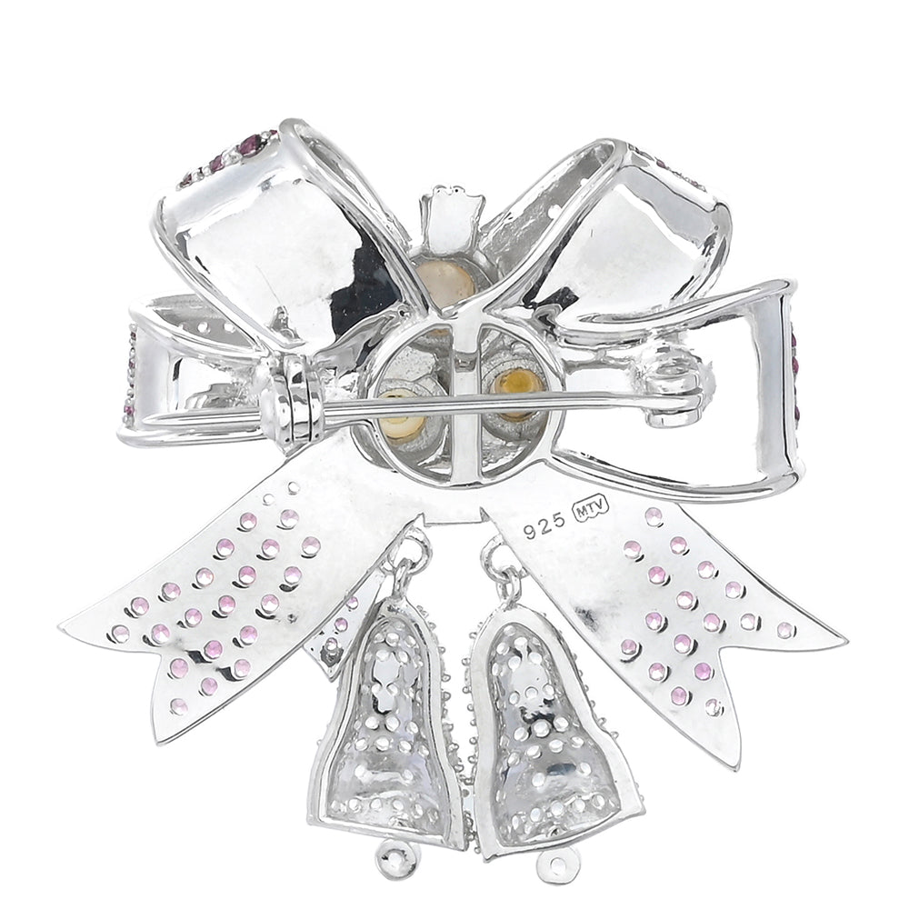 Stříbrný Brož s Rhodolitovým Granátem 3 