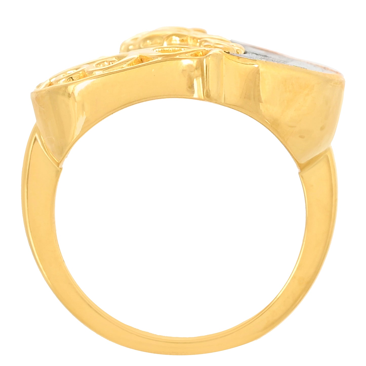 Pozlacené Stříbro 925/1000 - Prsten s Mušlí Abalone - Karátové číslo: 4.13. přibližná hmotnost: 6.13 gramů