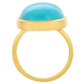 Pozlacený Stříbrný Prsten s Tyrkysem Sleeping Beauty