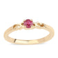 Pozlacené Stříbro 925/1000 - Prsten s Thajským Rubínem - Karátové číslo: 0.25. přibližná hmotnost: 2.07 gramů