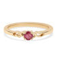 Pozlacené Stříbro 925/1000 - Prsten s Thajským Rubínem - Karátové číslo: 0.25. přibližná hmotnost: 2.07 gramů