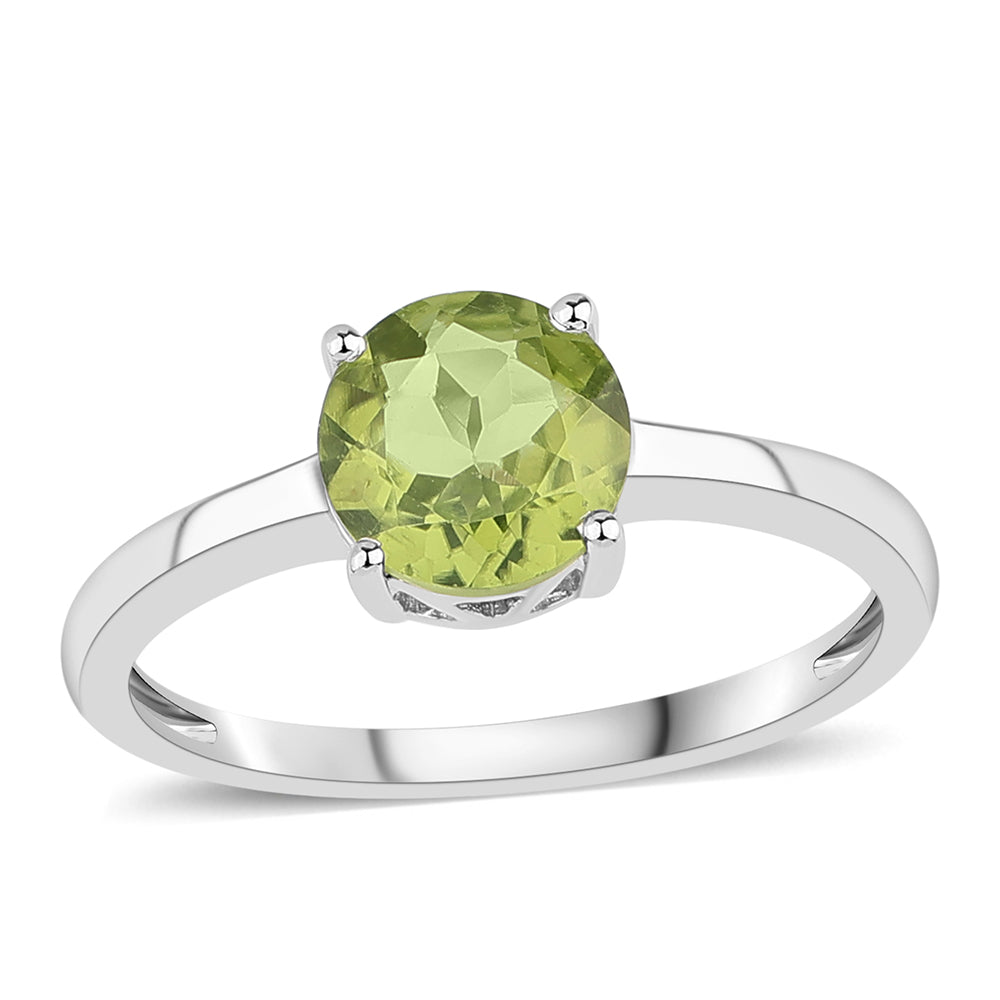 925 / 1000 Sterlingové Stříbro Prsten s Peridotem