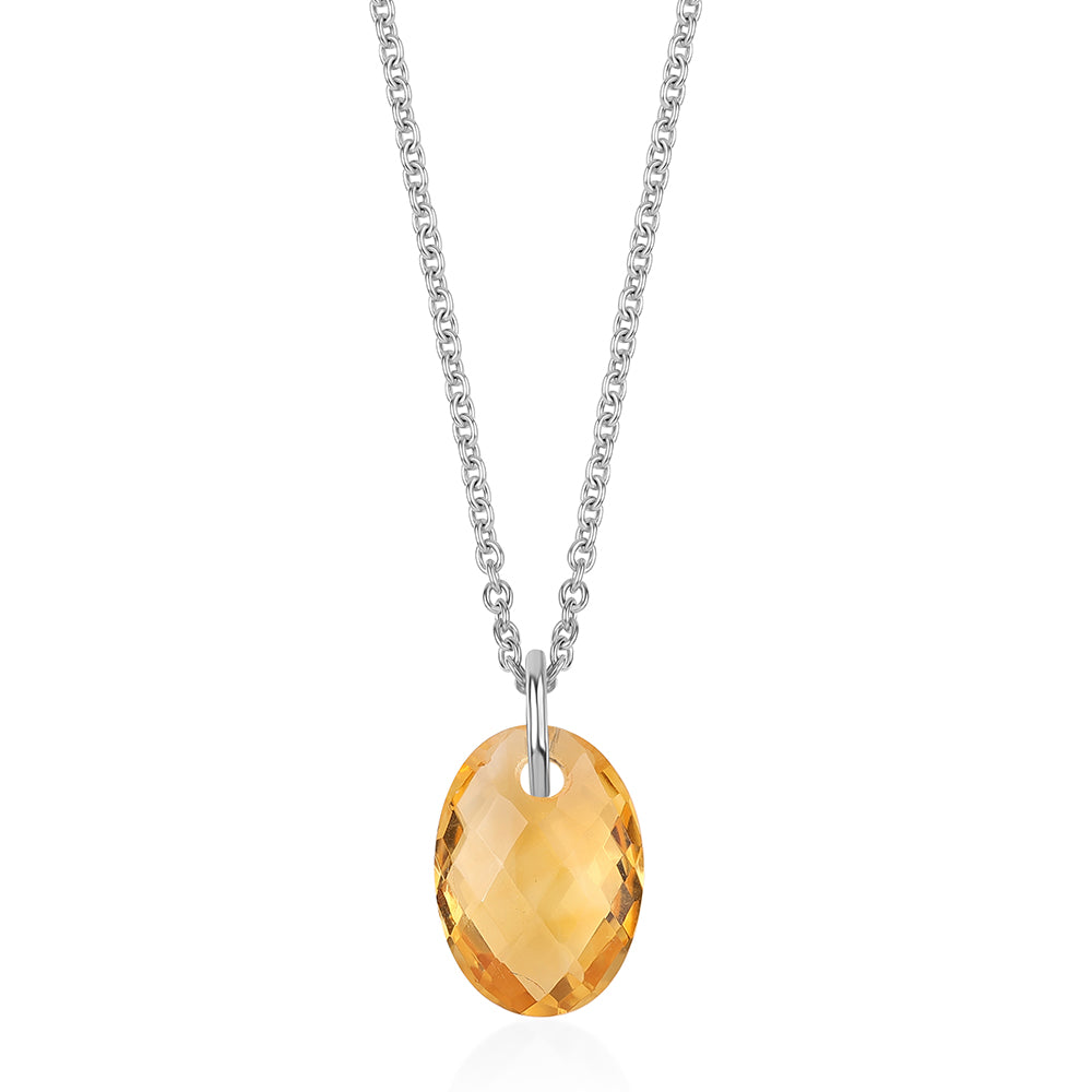 925 / 1000 Sterlingové Stříbro Přívěsek s Citrínem 1 