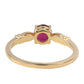 Pozlacené Sterlingové Stříbro 925 / 1000 - Prsten s Mozambickým Rubínem
