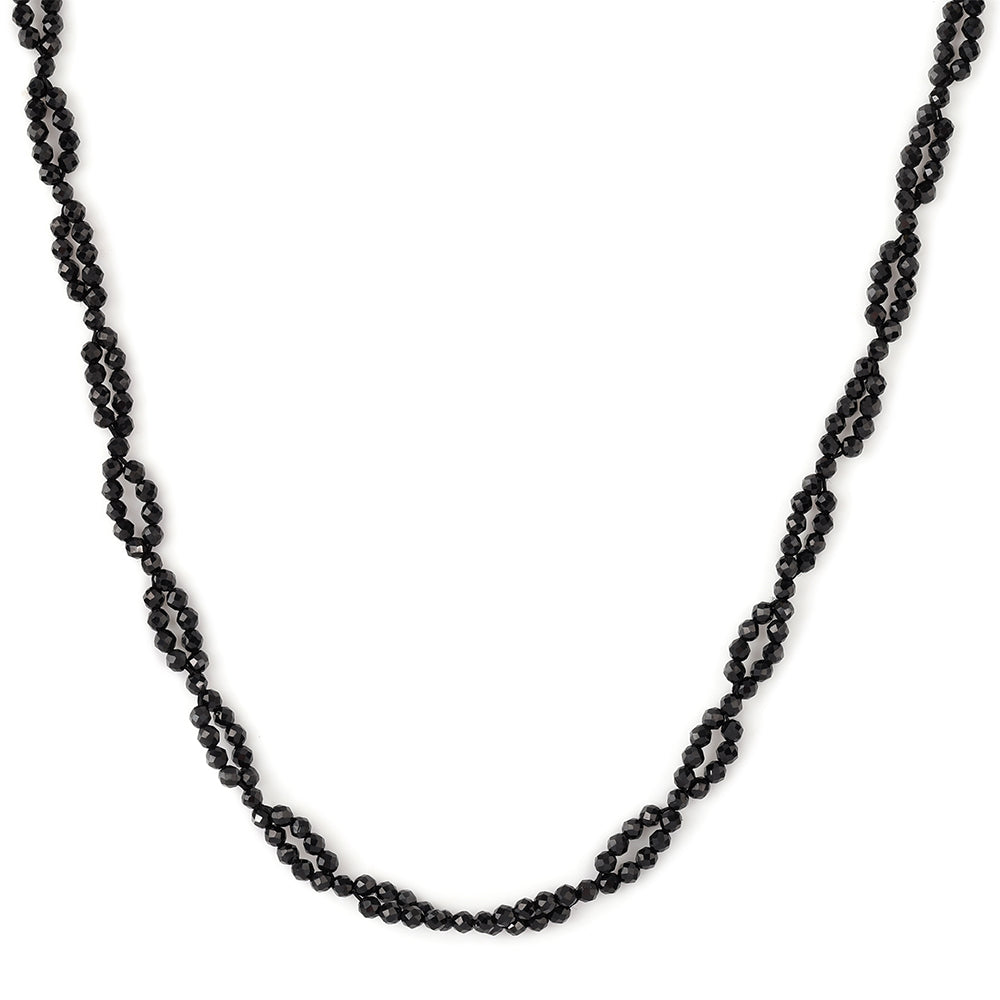 Pozlacené Stříbro 925/1000 - Náhrdelník s Černým spinelem - Karátové číslo: 30.75. přibližná hmotnost: 7.08 gramů 4 