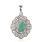 925 / 1000 Sterlingové Stříbro Přívěsek s Brazilským Smaragdem a Bílým Topazem