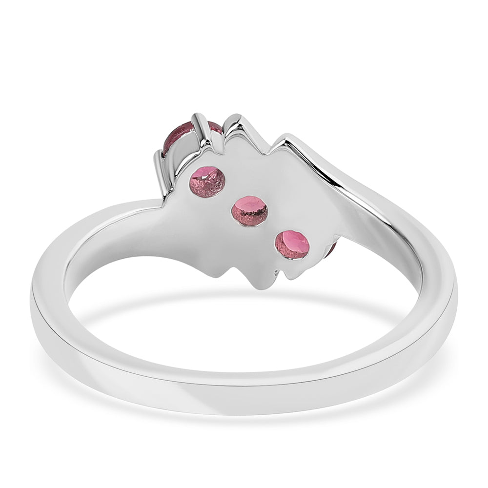 Stříbro 925/1000 - Prsten s Cruizero Rubelitem - Karátové číslo: 0.75. přibližná hmotnost: 3.08 gramů 3 