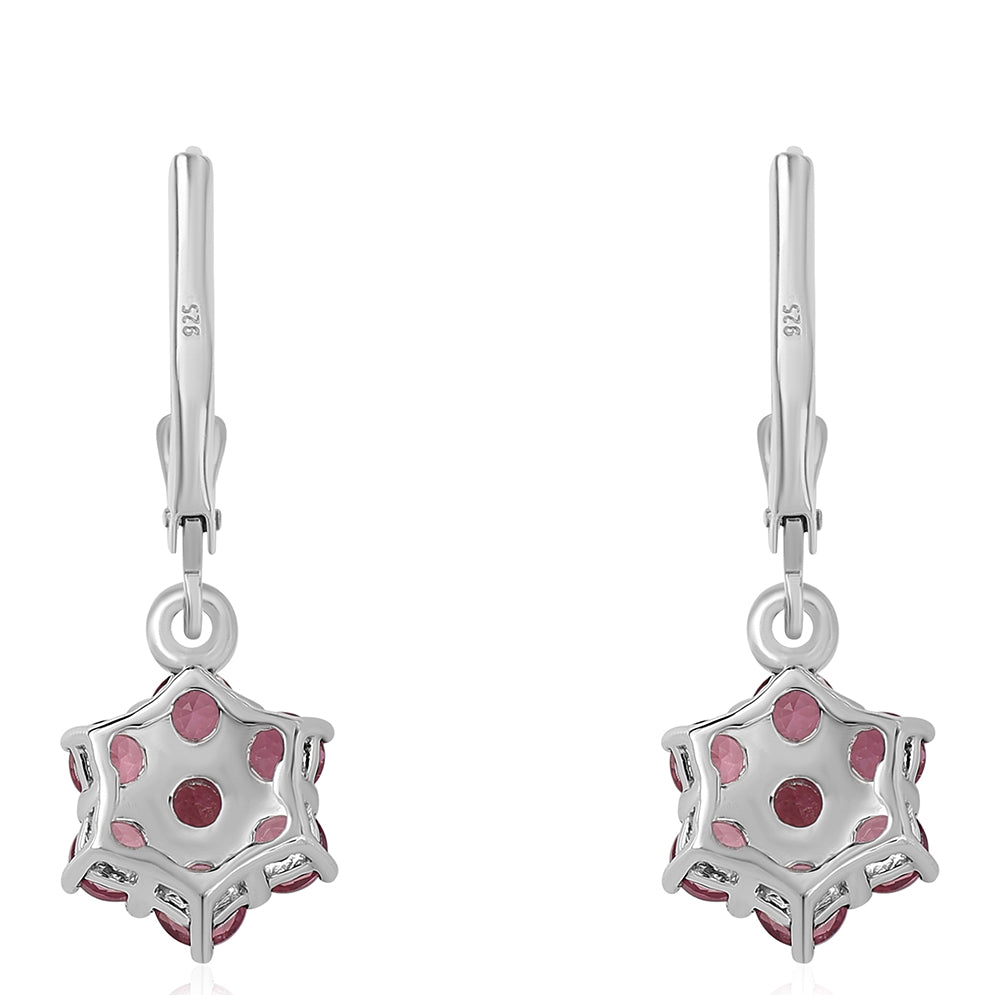 Stříbro 925/1000 - Náušnice s Cruizero Rubelitem - Karátové číslo: 2.52. přibližná hmotnost: 2.61 gramů 3 