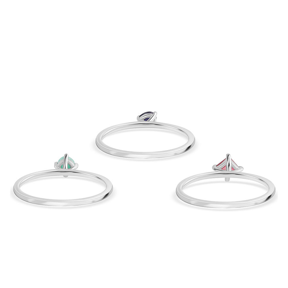 Stříbro 925/1000 - Sada s Thajským Rubínem a Brazilským Smaragdem - Karátové číslo: 1.05. přibližná hmotnost: 4.71 gramů ( Prsten )