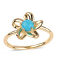 Pozlacený Stříbrný Prsten s Tyrkysem Sleeping Beauty