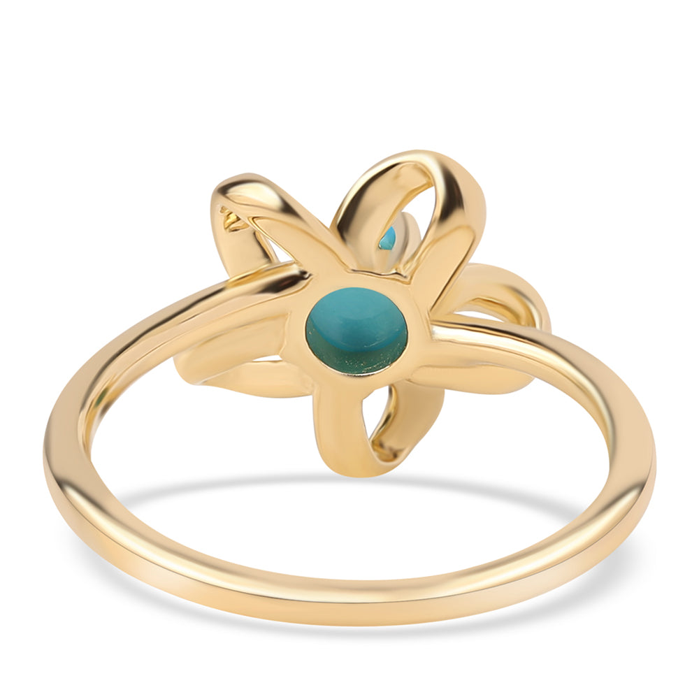 Pozlacený Stříbrný Prsten s Tyrkysem Sleeping Beauty 2 