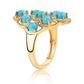 Pozlacený Stříbrný Prsten s Tyrkysem Sleeping Beauty