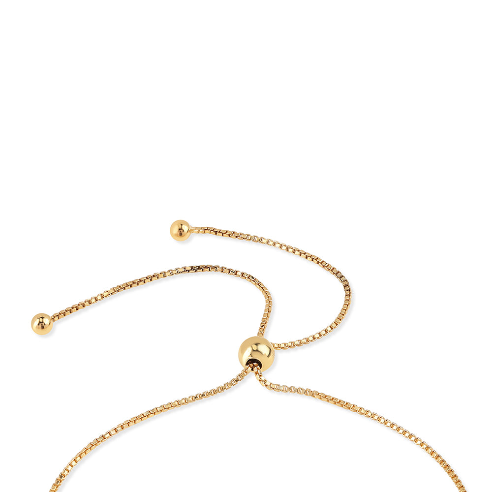 Pozlacený 925 / 1000 Sterlingové Stříbro Náramek s Modrým Diamantem