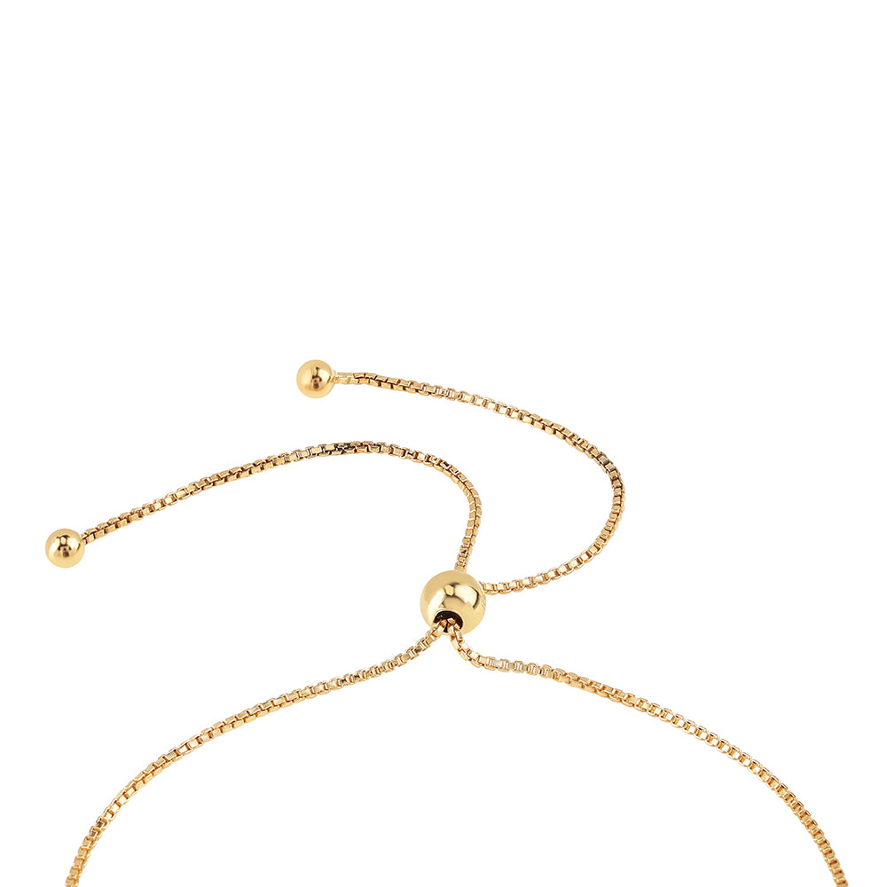 Pozlacený 925 / 1000 Sterlingové Stříbro Náramek s Modrým Diamantem a Bílým Diamantem 3 