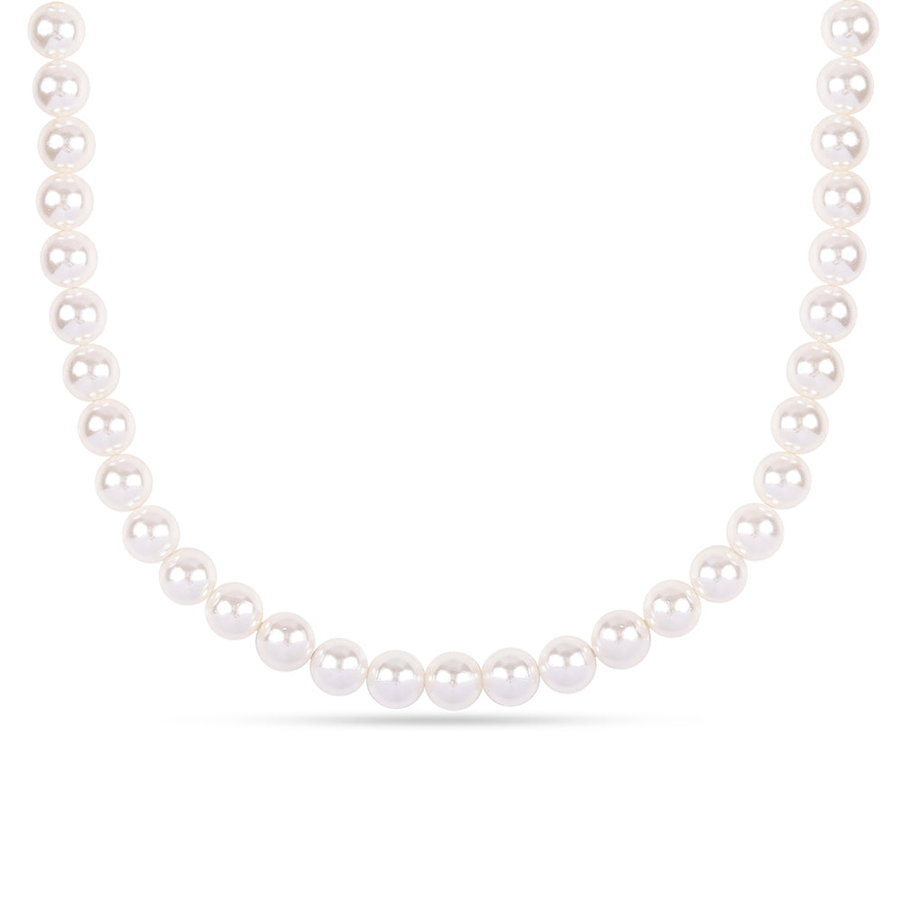 Pozlacená 925 / 1000 Sterlingové Stříbro Sada s Bílou Sladkovodní Perlou ( Náhrdelník+Náušnice+Náramek )